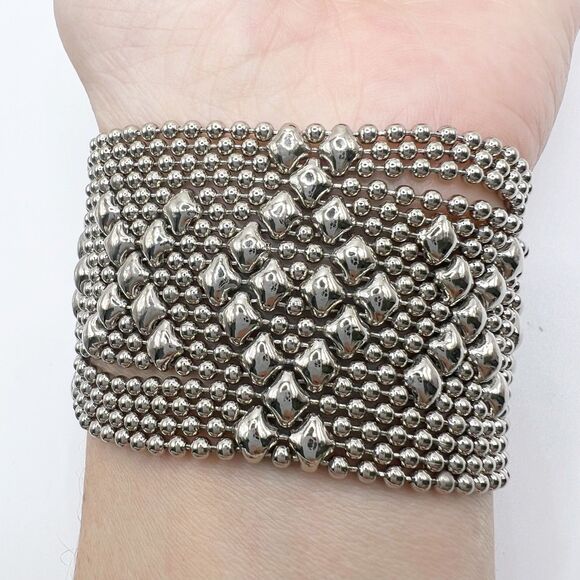 SG Liquid Metal Bracelet Sergio Gutierrez Silver Tone B45-AS - Picture 2 of 11
